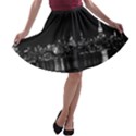 New York Skyline A-line Skater Skirt View1