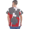 Cross Abstract Shape Line Men s V-Neck Scrub Top View2