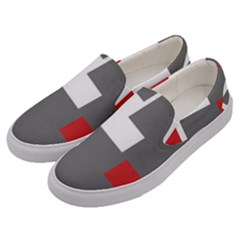 Cross Abstract Shape Line Men s Canvas Slip Ons by Celenk