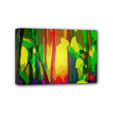 Abstract Vibrant Colour Botany Mini Canvas 6  X 4  by Celenk