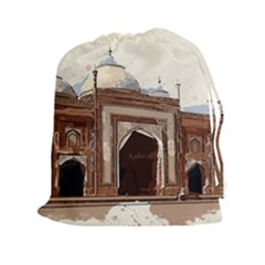 Agra Taj Mahal India Palace Drawstring Pouches (xxl) by Celenk