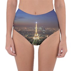 Paris At Night Reversible High-waist Bikini Bottoms by Celenk