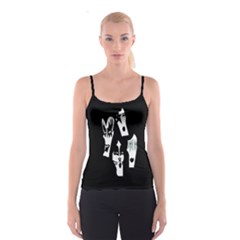 Kiss Band Logo Spaghetti Strap Top by Celenk