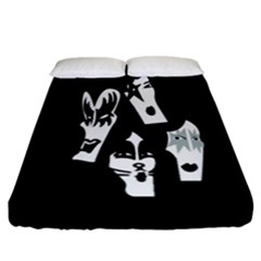 Kiss Band Logo Fitted Sheet (california King Size) by Celenk