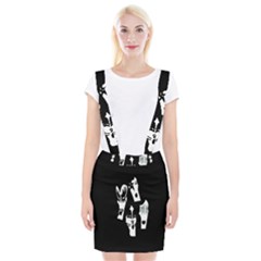 Kiss Band Logo Braces Suspender Skirt by Celenk