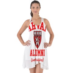 Harvard Alumni Just Kidding Show Some Back Chiffon Dress by Celenk