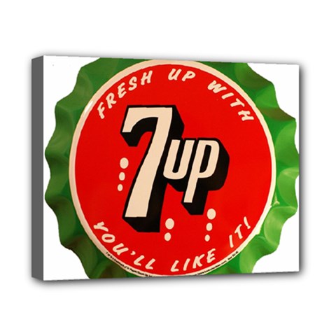 Fresh Up With  7 Up Bottle Cap Tin Metal Canvas 10  X 8  by Celenk