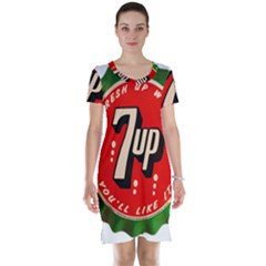 Fresh Up With  7 Up Bottle Cap Tin Metal Short Sleeve Nightdress