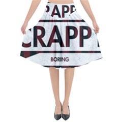 Reality Is Just A Crappy  Boring Game Flared Midi Skirt by Celenk