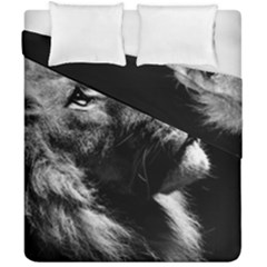 Male Lion Face Duvet Cover Double Side (california King Size) by Celenk