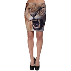 Male Lion Angry Bodycon Skirt by Celenk