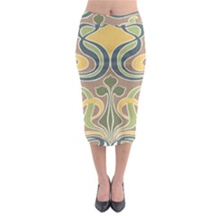 Art Floral Midi Pencil Skirt by NouveauDesign