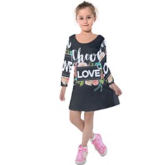Love Kids  Long Sleeve Velvet Dress by NouveauDesign