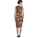 Chocolate Brown Kaleidoscope Design Star Classic Sleeveless Midi Dress View2