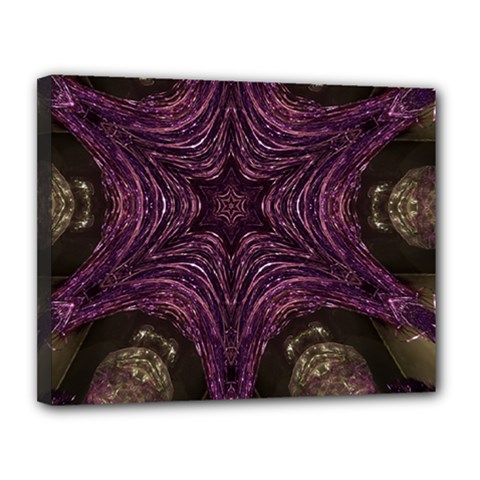 Pink Purple Kaleidoscopic Design Canvas 14  X 11  by yoursparklingshop