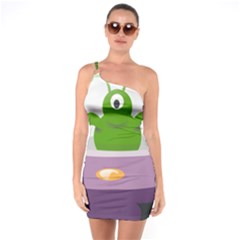 Ufo One Soulder Bodycon Dress by Celenk