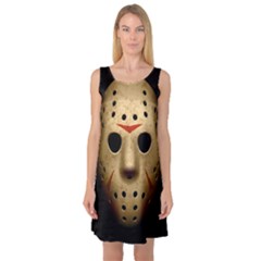 Jason Hockey Goalie Mask Sleeveless Satin Nightdress