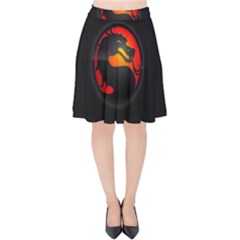 Dragon Velvet High Waist Skirt by Celenk