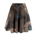 Kaleidoscopic Design Elegant Star Brown Turquoise High Waist Skirt View1