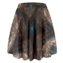 Kaleidoscopic Design Elegant Star Brown Turquoise High Waist Skirt View2