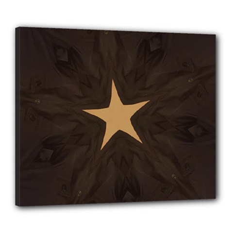 Rustic Elegant Brown Christmas Star Design Canvas 24  X 20  by yoursparklingshop