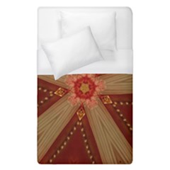 Red Star Ribbon Elegant Kaleidoscopic Design Duvet Cover (single Size) by yoursparklingshop