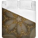 Golden Flower Star Floral Kaleidoscopic Design Duvet Cover (King Size) View1