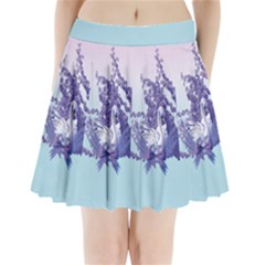 Graceful Swan Pleated Mini Skirt by UnicornFashion