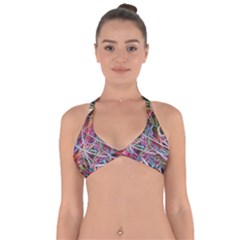 Funny Colorful Yarn Pattern Halter Neck Bikini Top by yoursparklingshop