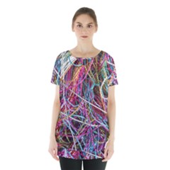 Funny Colorful Yarn Pattern Skirt Hem Sports Top by yoursparklingshop