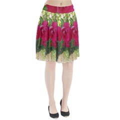 Romantic Red Rose Photography Pleated Skirt by yoursparklingshop