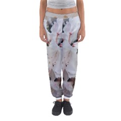 Floral Design White Flowers Photography Women s Jogger Sweatpants by yoursparklingshop