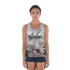 Floral Design White Flowers Photography Sport Tank Top  by yoursparklingshop