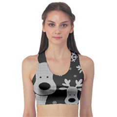 Cute Reindeer  Sports Bra