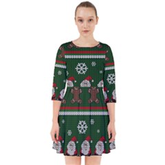 Ugly Christmas Sweater Smock Dress by Valentinaart