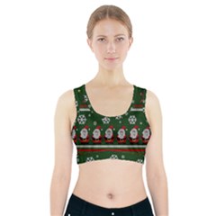 Ugly Christmas Sweater Sports Bra With Pocket by Valentinaart