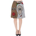 Santa and Rudolph selfie  Velvet High Waist Skirt View1