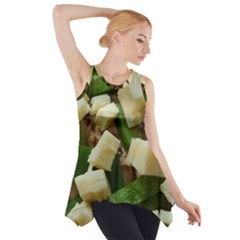 Cheese And Peppers Green Yellow Funny Design Side Drop Tank Tunic