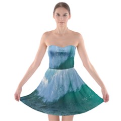 Awesome Wave Ocean Photography Strapless Bra Top Dress