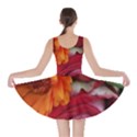Floral Photography Orange Red Rose Daisy Elegant Flowers Bouquet Skater Dress View2