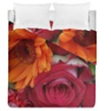 Floral Photography Orange Red Rose Daisy Elegant Flowers Bouquet Duvet Cover Double Side (Queen Size) View1