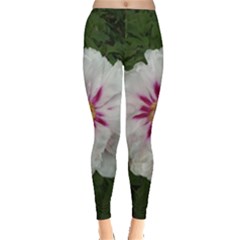 Floral Soft Pink Flower Photography Peony Rose Leggings 