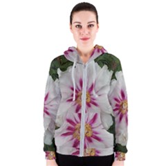 Floral Soft Pink Flower Photography Peony Rose Women s Zipper Hoodie
