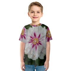 Floral Soft Pink Flower Photography Peony Rose Kids  Sport Mesh Tee