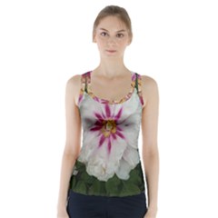 Floral Soft Pink Flower Photography Peony Rose Racer Back Sports Top