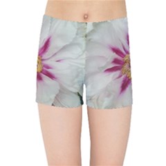 Floral Soft Pink Flower Photography Peony Rose Kids Sports Shorts