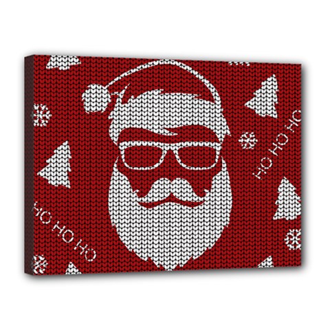 Ugly Christmas Sweater Canvas 16  X 12  by Valentinaart