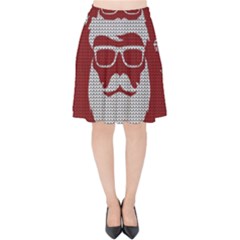 Ugly Christmas Sweater Velvet High Waist Skirt