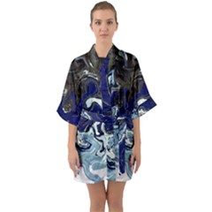 Color Magic Quarter Sleeve Kimono Robe by JUST4U2