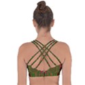 Feathers And Gold In The Sea Breeze For Peace Cross String Back Sports Bra View2